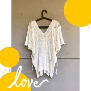 Anthropologie Lace Beaded Tunic Bohemian Top